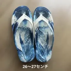 大人気 ギョサン ビーサン マーブル おしゃれ メンズLL 26 〜27センチ