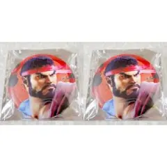 ストリートファイター6 スト6 トレーディングマット缶バッジ リュウ 2点
