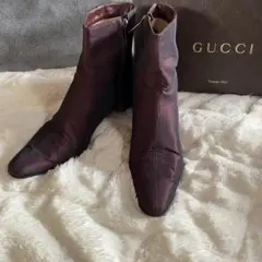 箱付き 美品 Gucci グッチ GGキャンパス ローファー ブーツ