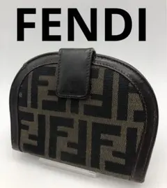 FENDI ブランド ブラウン 折り財布 ズッカ柄 お洒落 メンズ レディース