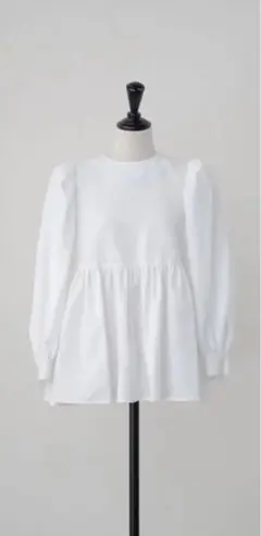 OHGA 新品未使用 パターンブラウス 白
