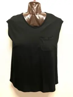【アダム　エ　ロペ 】ブラックTシャツ⭐︎カットソー⭐︎半袖(フレンチスリーブ)