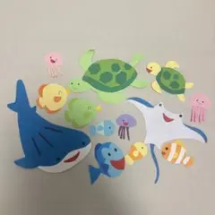 【壁面飾り　夏】海の生き物　7月8月
