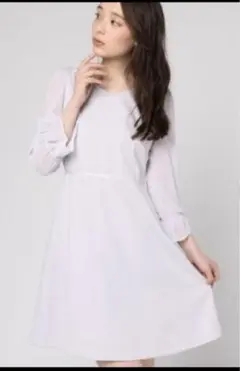 MISCH MASCH 袖シフォンワンピース