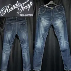 美品 Rattle Trap ラトルトラップ ヒゲ色落ち デニム ストレッチ S