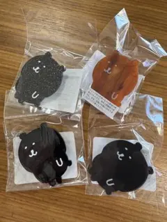ナガノキャラクターズ ダイカットアクリルバッジ　ダークくま　4種セット