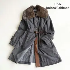 D&G ドルチェ&ガッバーナ ボア ファーコート ジャケット チェスターコート D&G ドルチェ&ガッバーナ ボア ファーコート ジャケット
