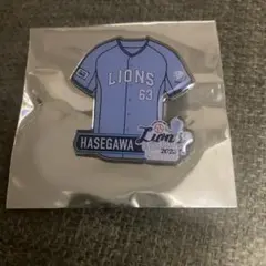 埼玉西武ライオンズ ピンバッジ　長谷川信哉 サマーブルーシリーズver