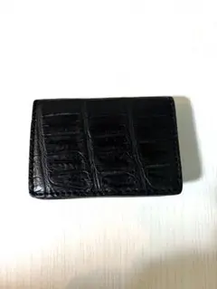 SAAD 長財布　クロコダイル　大コンチョ　ロングチェーン　ジッポのおまけ付き クロコダイル 長財布 クラウンホーンバック・ブラック/コンチョ