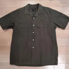 BEAMS+ コットンリネン オープンカラー ショートスリーブ 半袖シャツ