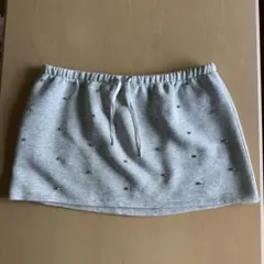 H&M グレースウェット生地ビジュー付き台形スカート M