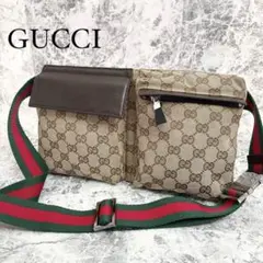 【美品】GUCCI グッチ シェリー GG ボディバッグ ブラウン C10