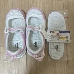 IFM 上履き　16.5cm ホワイト/ピンク