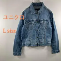 UNIQLO デニムジャケット Lサイズ ライトブルーa161②