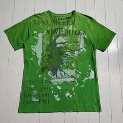20151735 アクションペイント Tシャツ グリーン 1