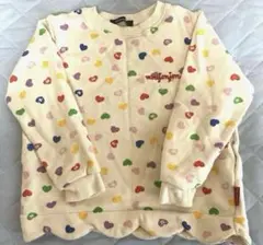 ムージョンジョン カラフルハート柄トレーナー 110cm