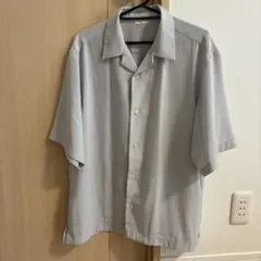 GU オープンカラーシャツ　ライトグレーM
