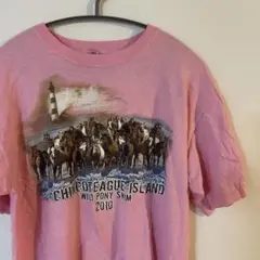 ポニー アメリカ メンズ レディース 古着 半袖 Tシャツ ピンク L
