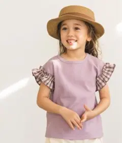 新品未使用　ペアマノン　ワッフル　袖フリル　トップス　Tシャツ　カットソー