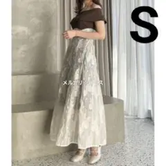 dazzlin シアージャカードコルセットワンピース ブラウン S