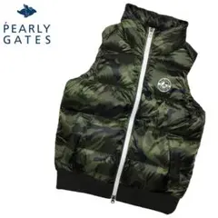 PEARLYGATES 迷彩 カモフラ 柄 ダウン ベスト