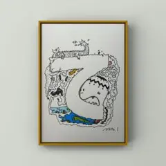 ペン画「“て”のひらの宇宙」