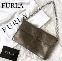 【美品】FURLA フルラ ハンドバッグ チェーン パーティーグッズ
