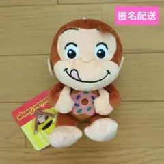 【新品・タグ付き】おさるのジョージ　ぽってりぬいぐるみ　ドーナツ　ピンク