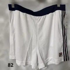 82 FILA ハーフパンツ XL ホワイト/ネイビー