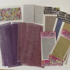 【まとめ売り】ラインストーン シール デコレーションステッカーセット