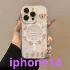 ダッフィーフレンズ　iphone14ケース　スマホ 透明　マグネット