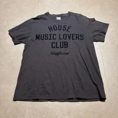 HOUSE MUSIC LOVERS CLUB Tシャツ　半袖　黒　ブラック　M