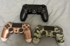 正常コントローラー１つとジャンク品２つ ps4