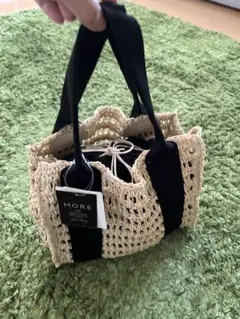 新品4290円編み込みトートバッグ 収納袋付き大人かわいい.゜・*..☆.。