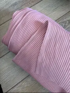【50cm】リブ編み ニット スモーキーピンク 生地 日本製