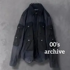 00s L7 REAL HIP ミリタリーシャツ アーカイブ リネン　麻 古着