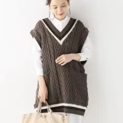 【IENA】【ALDERNEY /アルダニー】ARAN CRICKET ニット