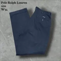 00s ラルフローレンPoloRalphLauren2タックチノパンW34