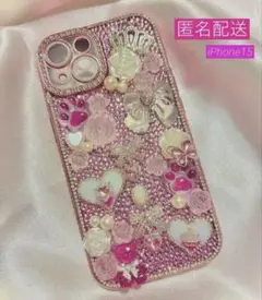 スマホケース iPhoneケース　デコ 量産型 地雷　平成女児　デコ電　ピンク