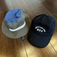 黒キャップ　バケットハット　日差し避け　首避け　美品　一度のみ使用新品同様