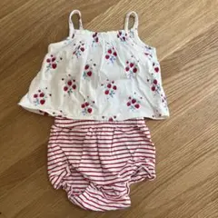 GAP ストロベリー柄　キャミソール　セットアップ　3-6m
