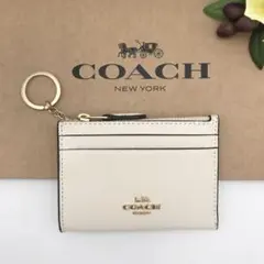 COACH 大人気!! ミニ スキニー IDケース ホワイト パスケース 新品