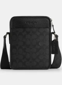 Coach ブラック レザー ショルダーバッグ