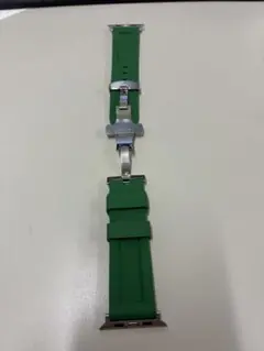 ほぼ新品　アーミーグリーン アップルウォッチ ラバーベルト Dバックル　45mm