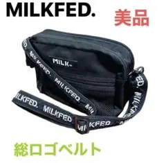 MILKFED. ミルクフェド　 ショルダーバッグ　サコッシュ　 黒　ロゴ