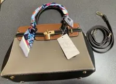 タグ付きD.KELLY 2wayトートバッグ ショルダーバッグ ミニスカーフ付