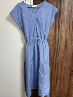 ストライプワンピース　青　Lサイズ