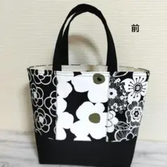 【ハンドメイド】①パッチワークフラワー　ミニトートバッグ　※マグネット付※