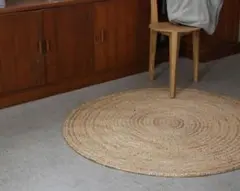 ジュートコットンラウンドラグ 120cm