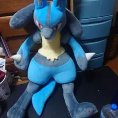【新品】ぬいぐるみ等身大ルカリオ値下げしました！【ポケモン】⭐️受注生産 ポケモン ぬいぐるみ 等身大ルカリオ 新品未開封 高さ約120cm